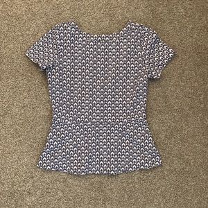 Ann Taylor Peplum top with open back
